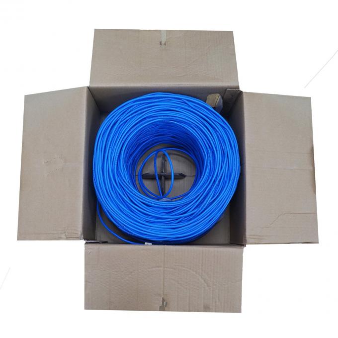 SFTP Cat.5e PVC Ethernet Kategori kabel Lan 5e SF / Kabel UTP Kabel tembaga padat 1000 kaki untuk penggunaan dalam ruangan