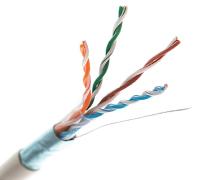 Kategori 6A F / UTP 4-Pair Kabel Kabel tembaga solid Lan 23 AWG 305 m roll dalam kotak tarik