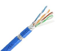 Kategori 6A F / UTP 4-Pair Kabel Kabel tembaga solid Lan 23 AWG 305 m roll dalam kotak tarik