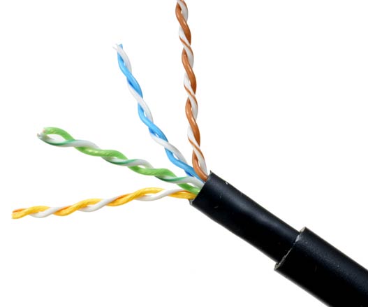 Kabel tembaga Lan Ethernet Cat.5e tembaga UTP kabel jaringan UV Outdoor