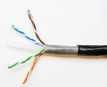 Kabel tembaga Ethernet Cat.6 tembaga Lan kabel jaringan UTP Outdoor