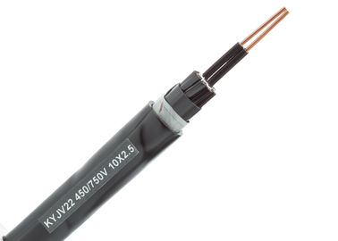 XLPE Insulation Flexible Control Cable Penggunaan Indoor KYJV22 Type PVC Sheathed