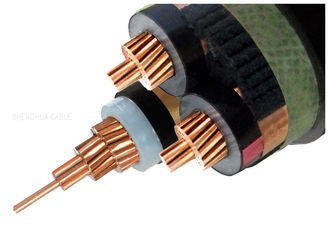 Tembaga 6/10 (12) KV 3 Core XLPE Insulated Cable MV Kabel Listrik Disaring Kabel Listrik Unarmored
