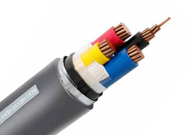 Kabel baja lapis baja warna hitam selubung, kabel lapis baja tegangan rendah ramah lingkungan