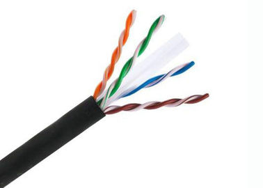 23 AWG Solid Bare Copper Lan Cable / Cat6 Kabel Jaringan Luar Ruangan Tahan UV