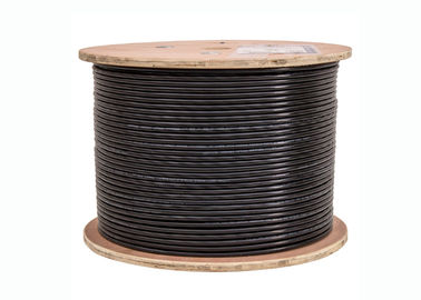 23 AWG Solid Bare Copper Lan Cable / Cat6 Kabel Jaringan Luar Ruangan Tahan UV