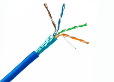 Kabel Cat6 FTP Al - Foil Kabel Lan Ethernet Berlapis Tembaga Dengan Kabel Rip 1000 Ft