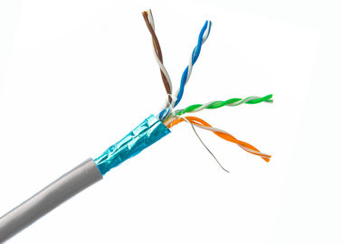 Kabel Cat6 FTP Kabel Telanjang Konduktor Tembaga Terlindung Jaringan