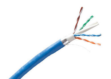 Kategori 6A, 4 Pair, F / UTP Copper Lan Cable Shielding Kabel jaringan 1000 Ft dalam kotak tarik